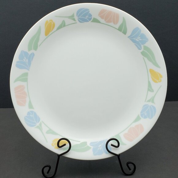Corelle Friendship Dinner Plates Corning Floral Pastel Flowers Plates - Picture 2 of 5